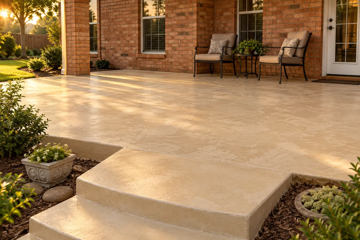 Concept patio finish inspired by Restore's real patio project